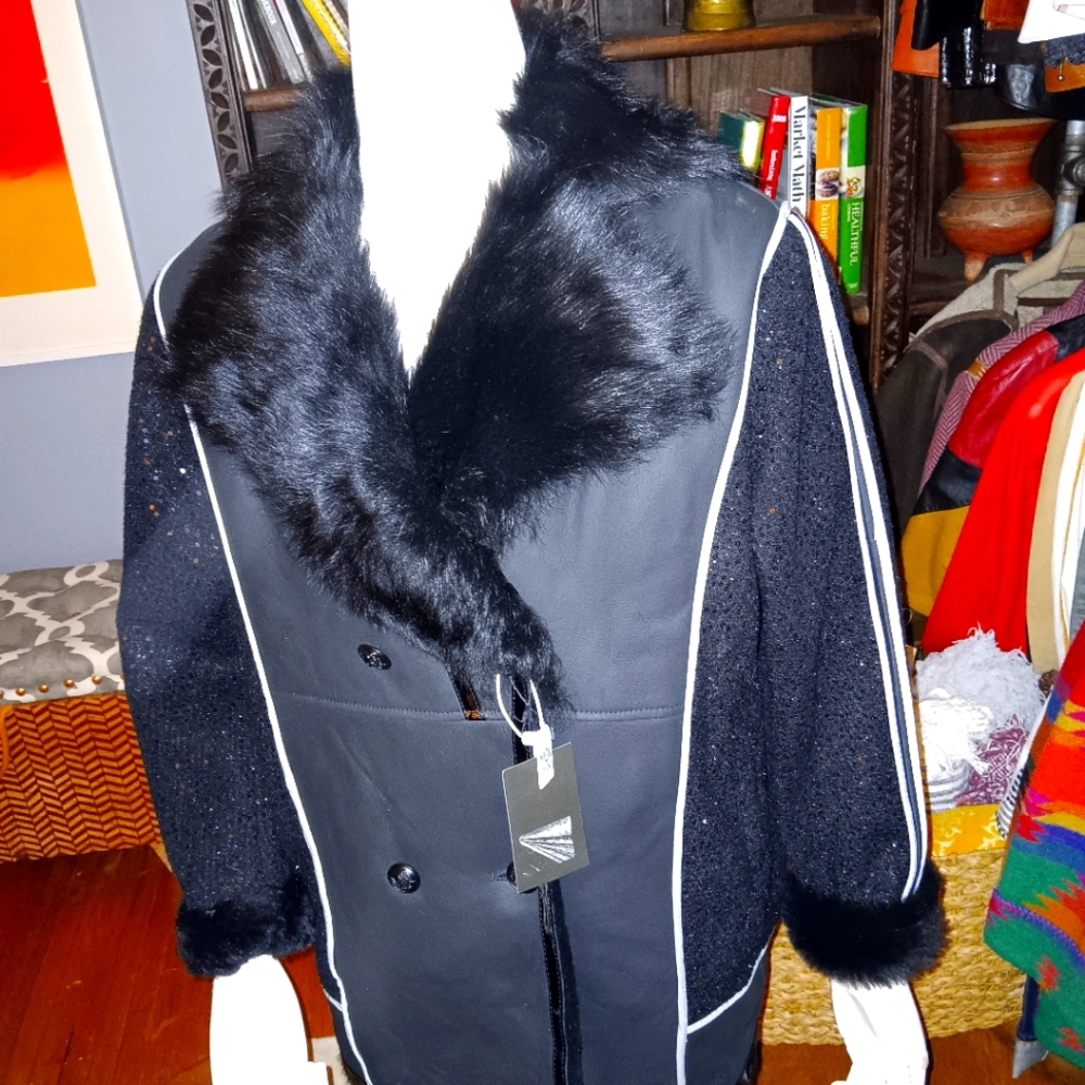 Shearling And Sequence Jacket - image 1